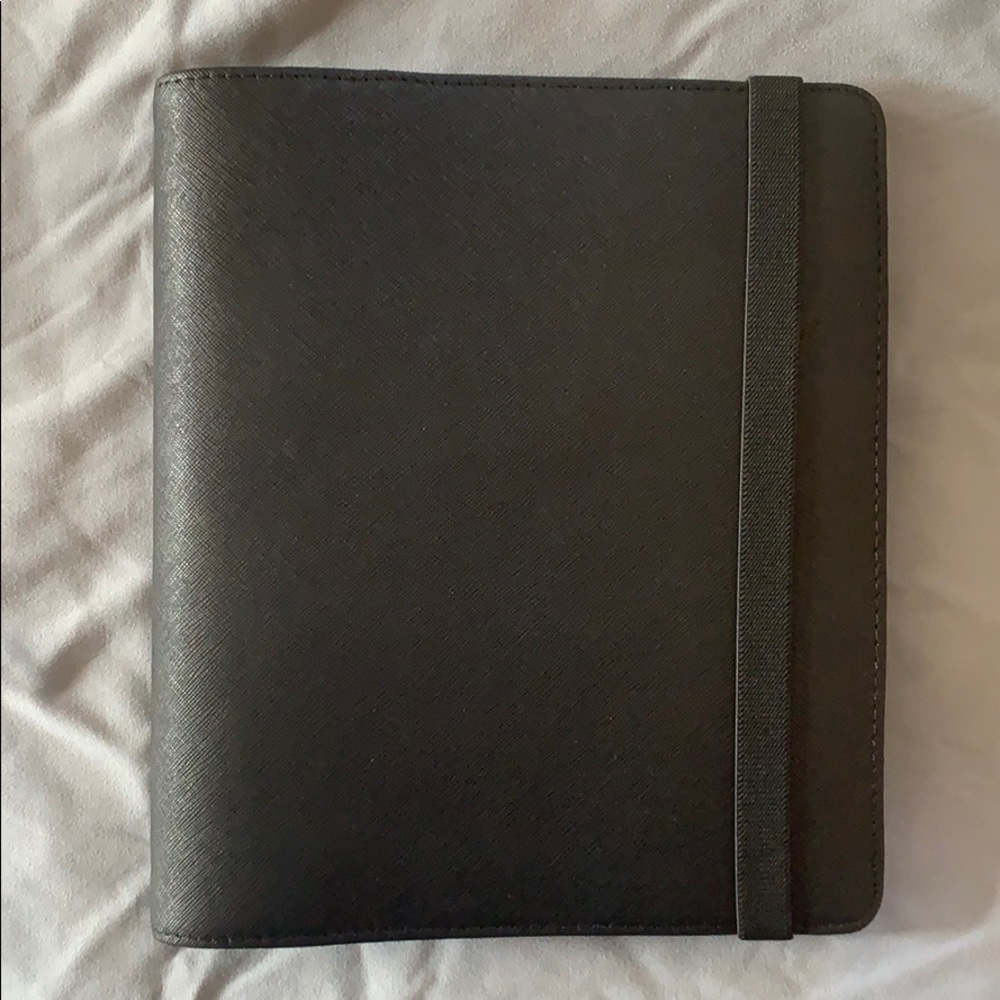 Large Black A5 Kikki K Planner with elastic band